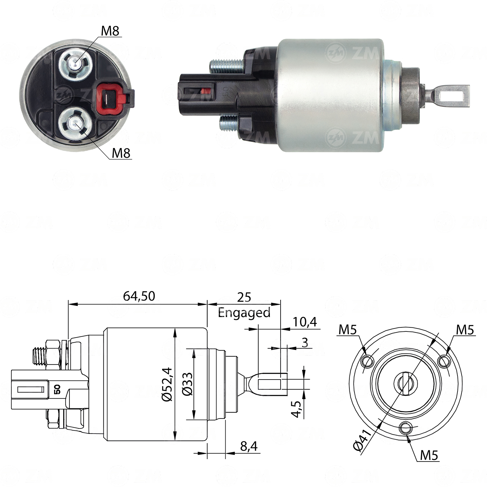 Relé de Partida ZM 9-382 ZM 9382