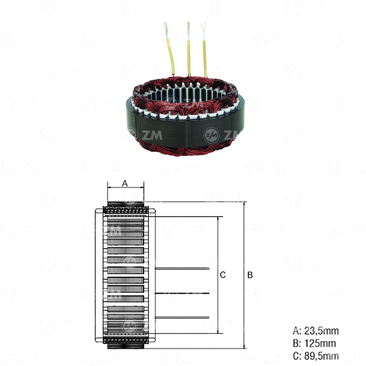 Estator ZM 94.630.01 ZM 9463001
