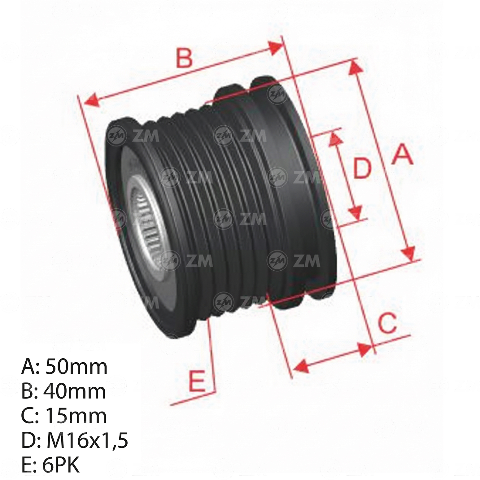 Polia OAP ZM 96.000.03 ZM 9600003