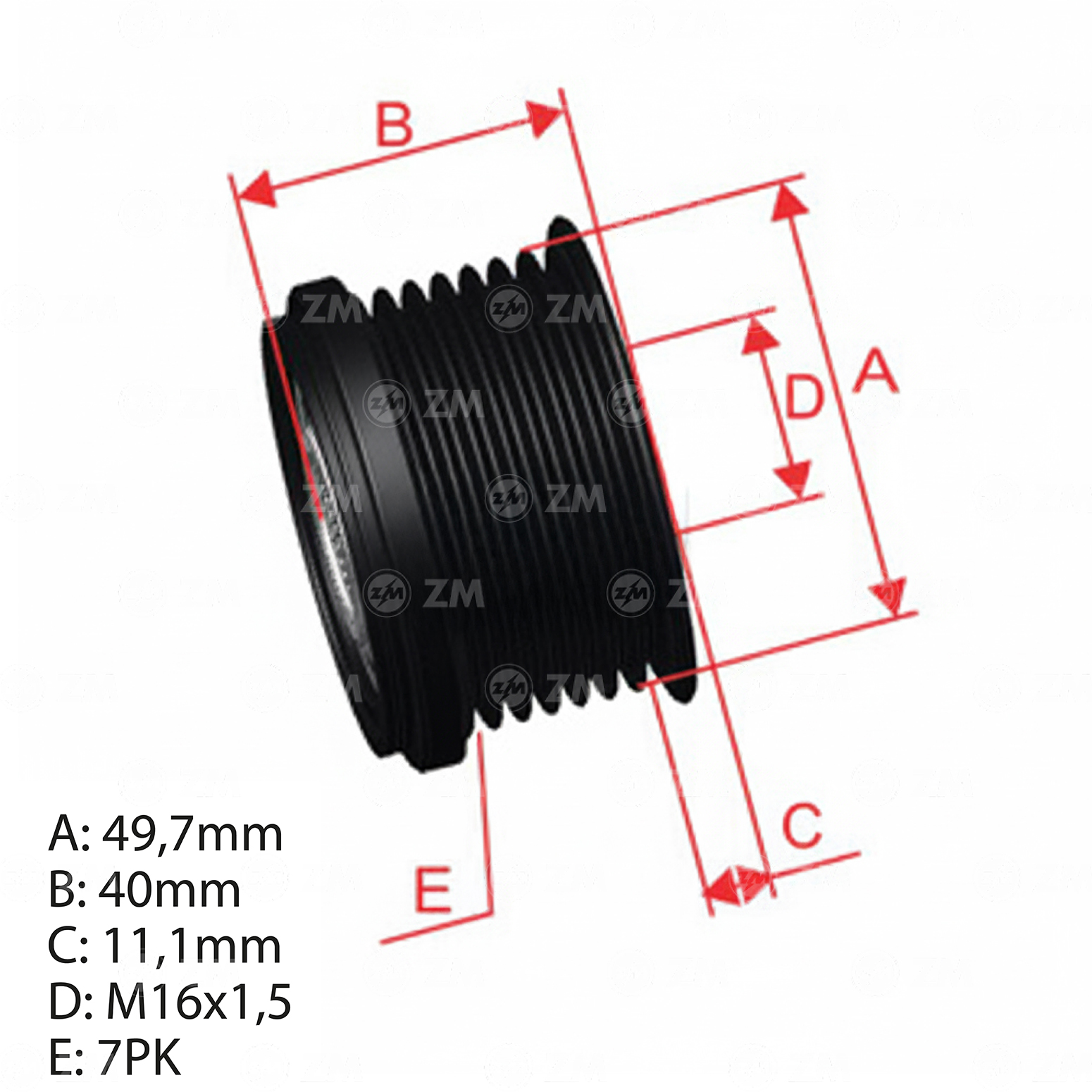 Polia OAP ZM 96.000.08 ZM 9600008