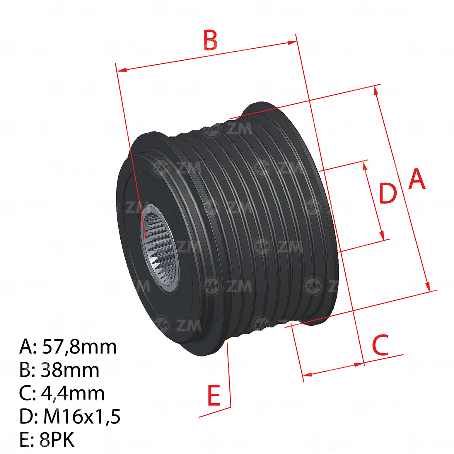 Polia OAP ZM 96.000.09 ZM 9600009