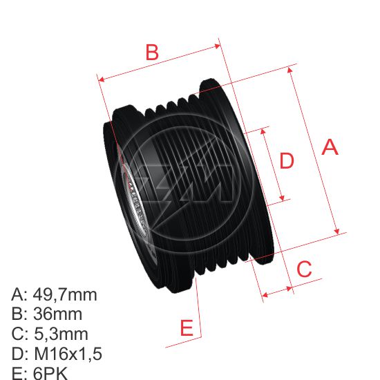 Polia OAP ZM 96.000.21 ZM 9600021