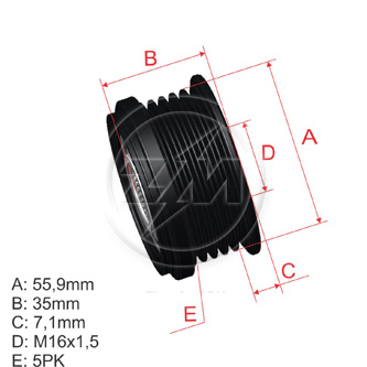 Polia OAP ZM 96.000.32 ZM 9600032