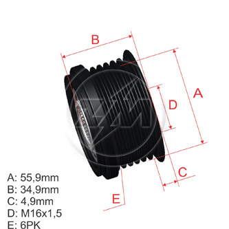 Polia OAP ZM 96.000.36 ZM 9600036