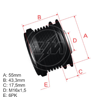 Polia OAP ZM 96.000.45 ZM 9600045