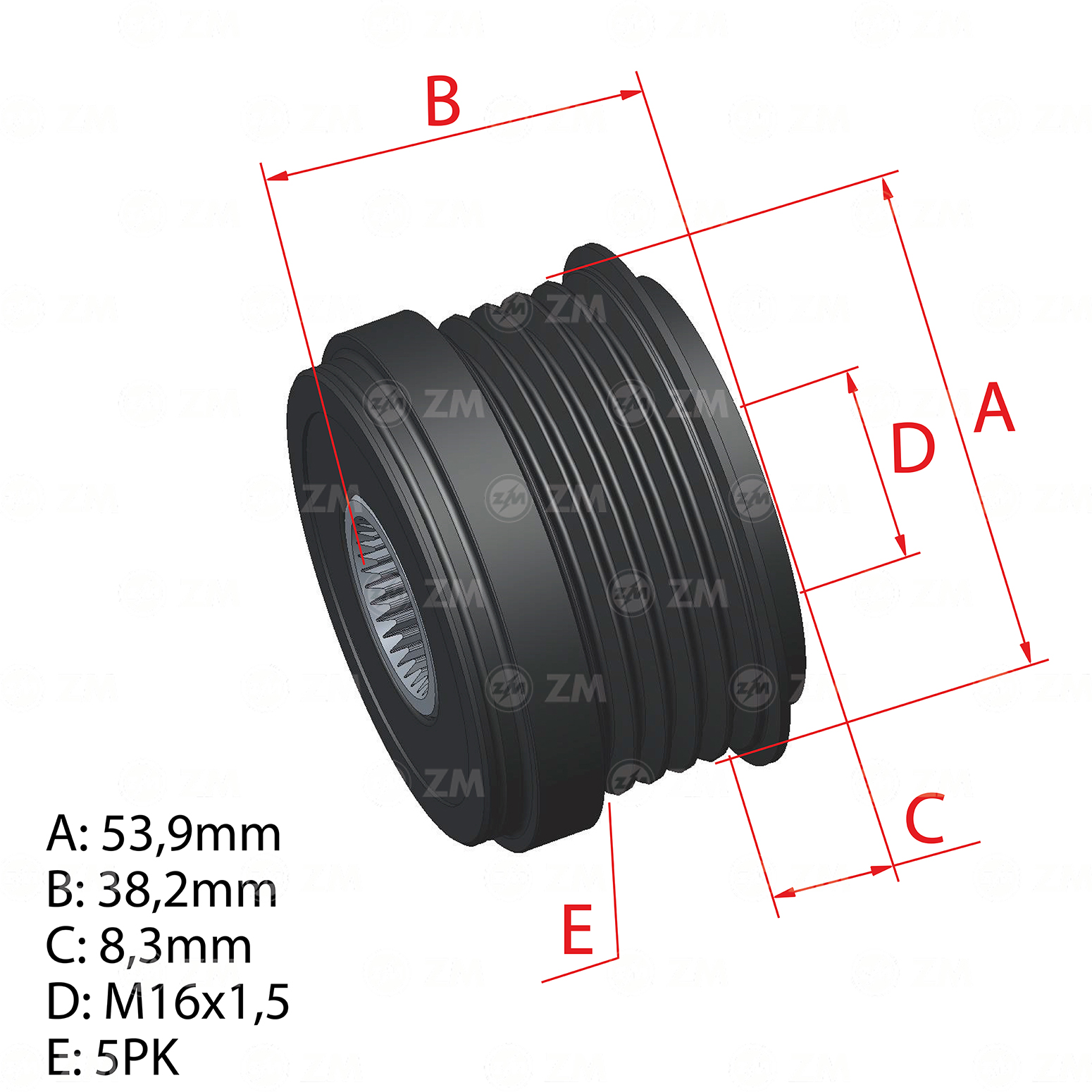 Polia OAP ZM 96.000.46 ZM 9600046