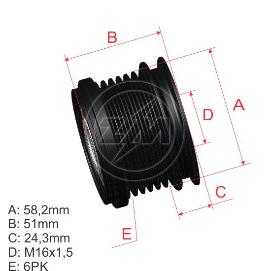 Polia OAP ZM 96.000.54 ZM 9600054