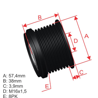 Polia OAP ZM 96.000.65 ZM 9600065