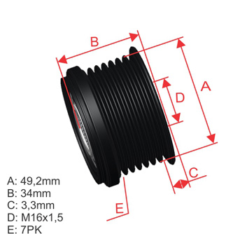Polia OAP ZM 96.000.75 ZM 9600075