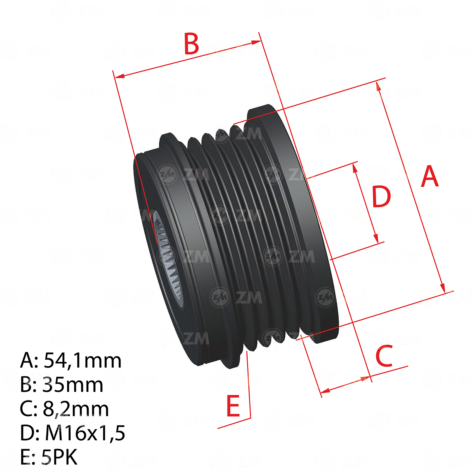 Polia OAP ZM 96.001.03 ZM 9600103