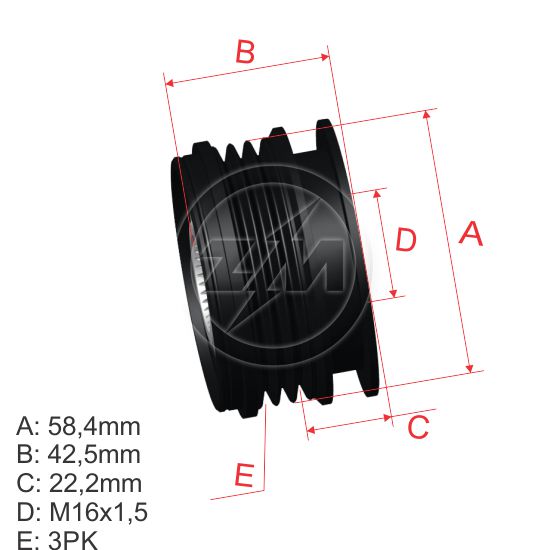 Polia OAP ZM 96.001.08 ZM 9600108