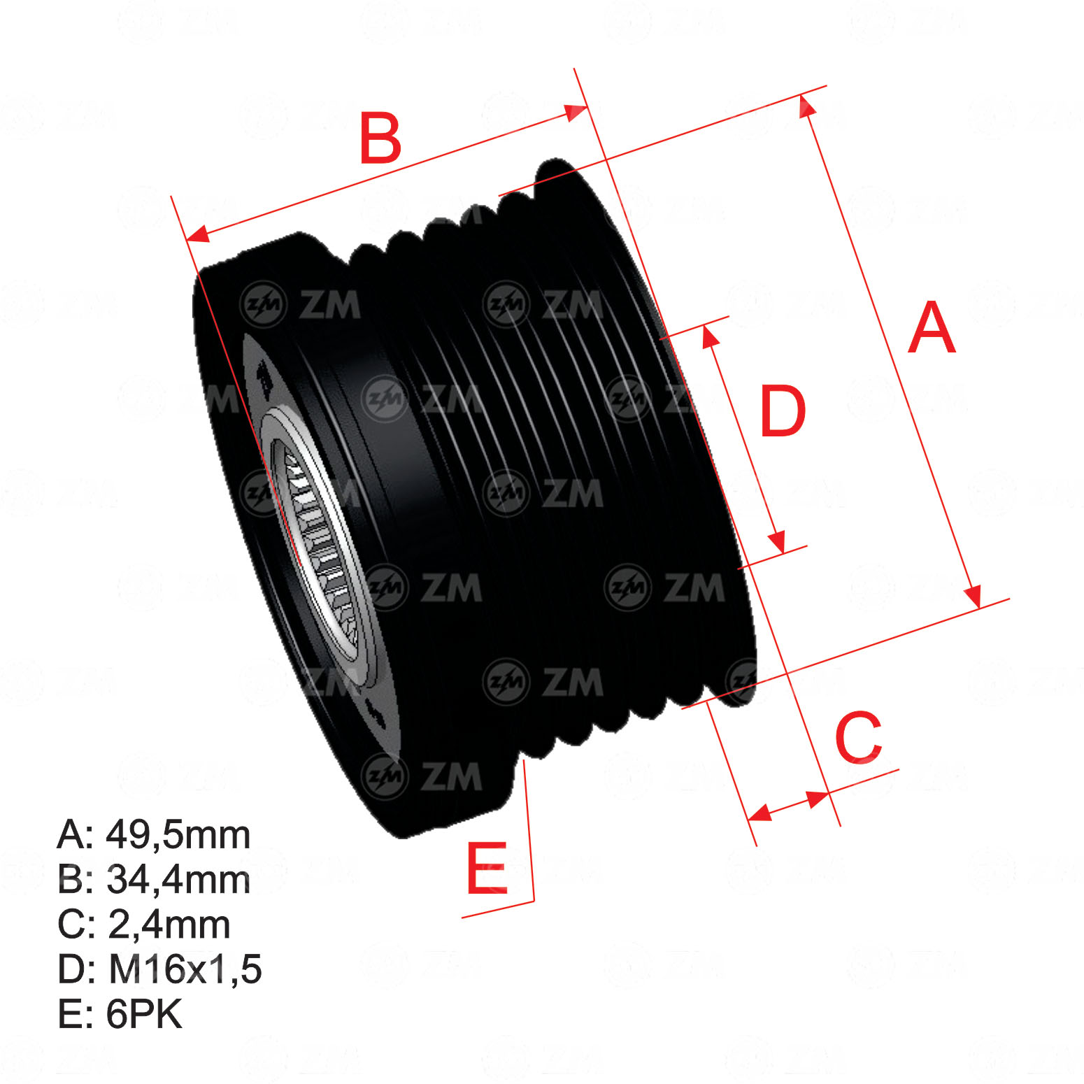 Polia OAP ZM 96.001.11 ZM 9600111
