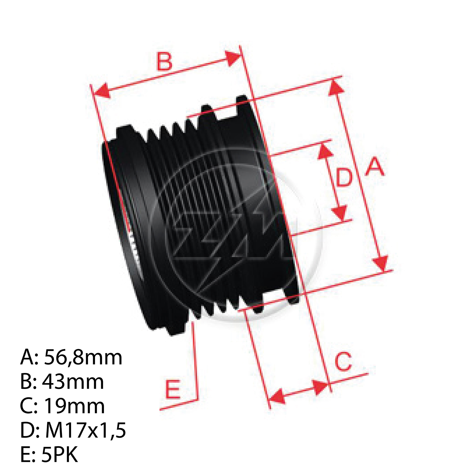 Polia OAP ZM 96.001.23 ZM 9600123