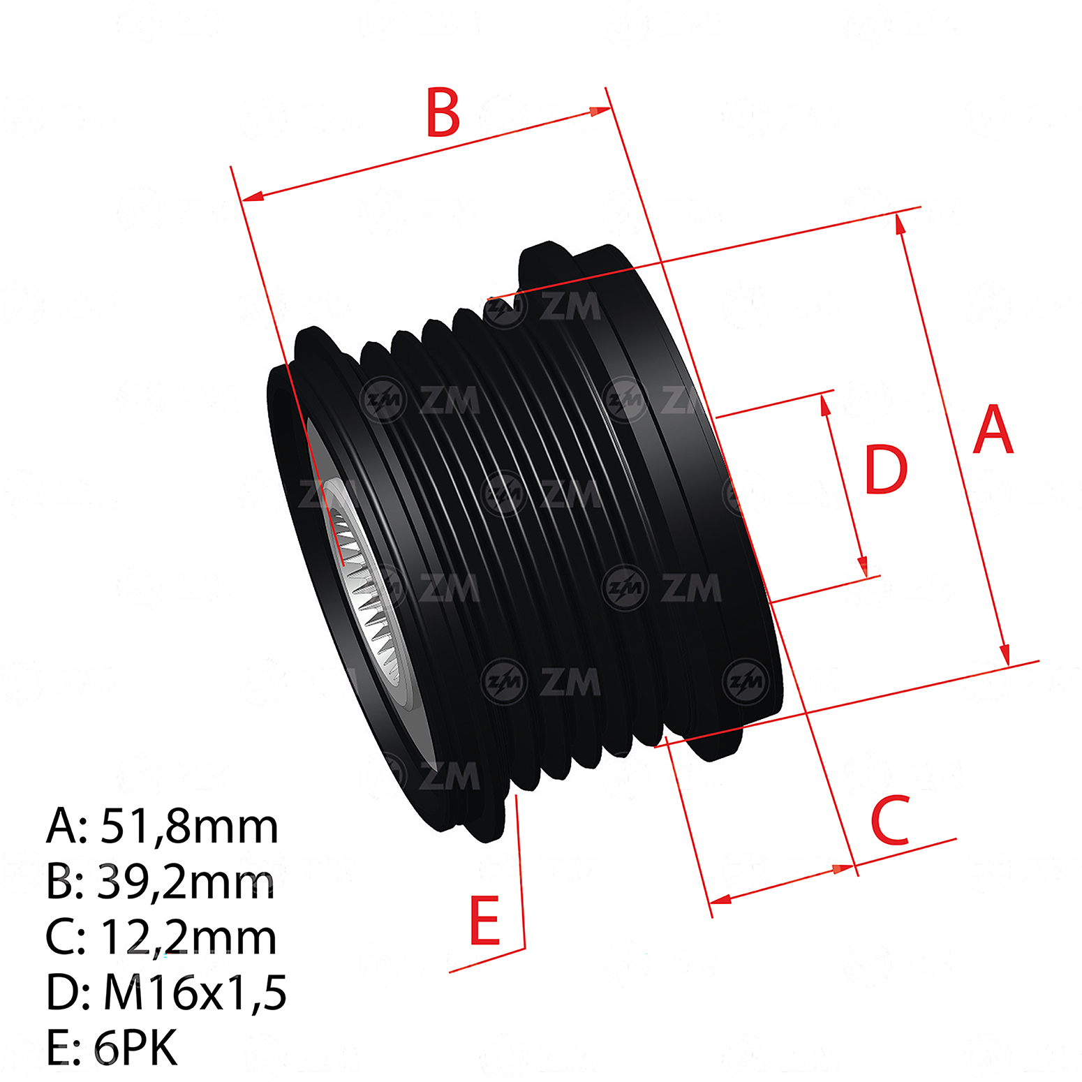 Polia OAP ZM 96.001.24 ZM 9600124