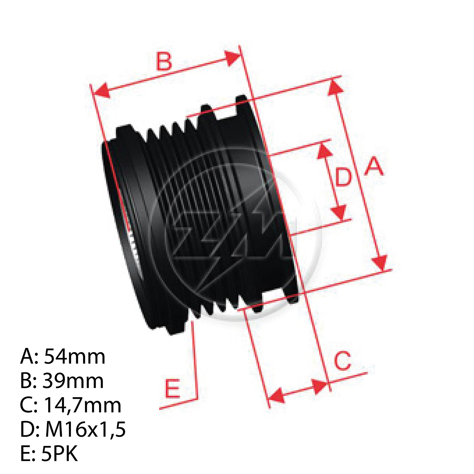 Polia OAP ZM 96.001.28 ZM 9600128