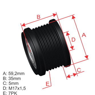 Polia OAP ZM 96.005.30 ZM 9600530