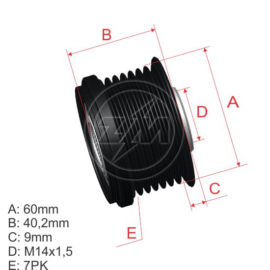 Polia OAP ZM 96.005.34 ZM 9600534