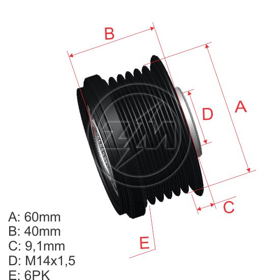 Polia OAP ZM 96.005.44 ZM 9600544