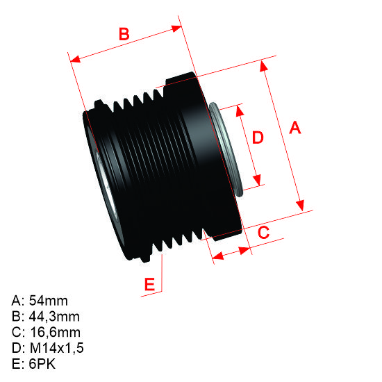 Polia OAP ZM 96.005.47 ZM 9600547