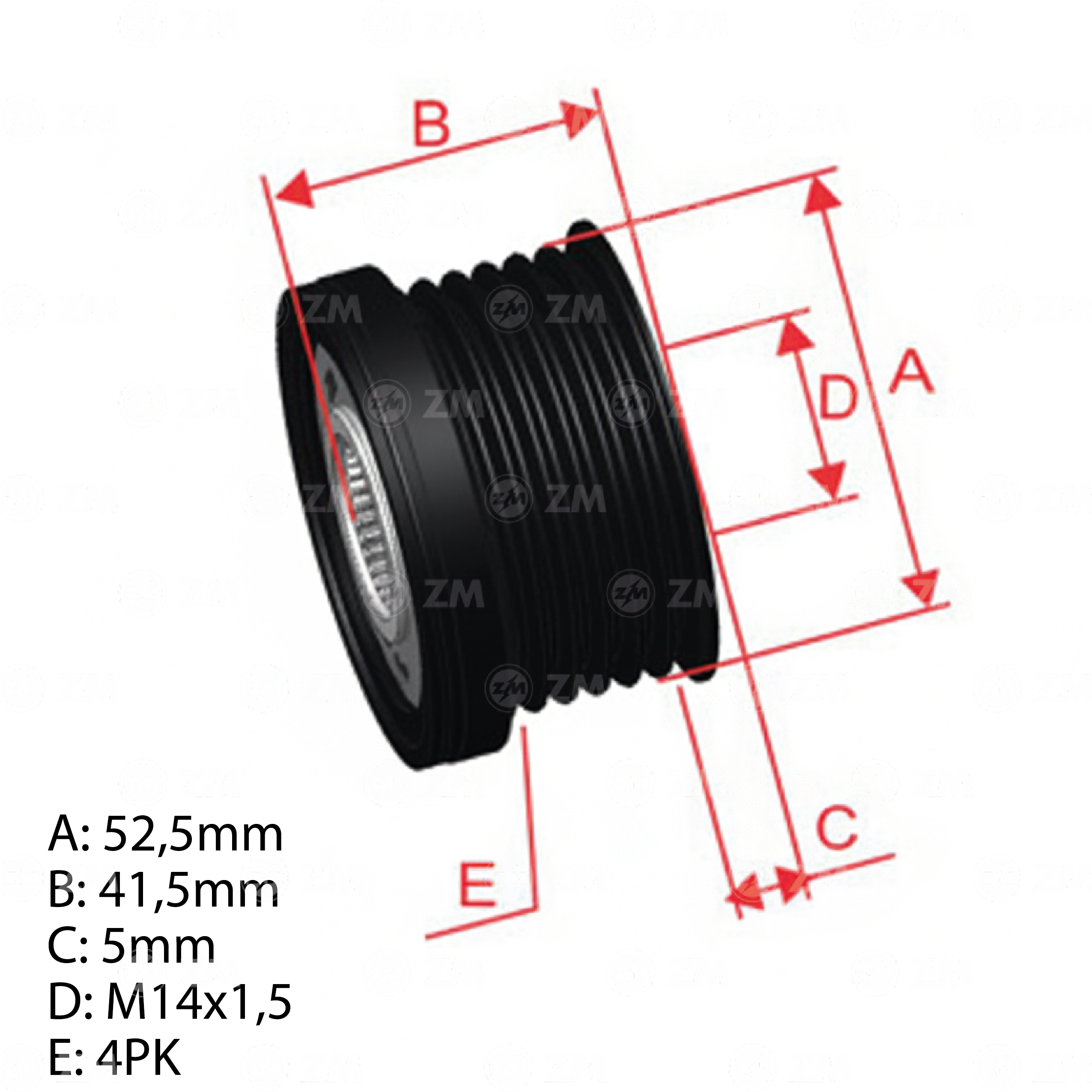 Polia OAP ZM 96.005.69 ZM 9600569