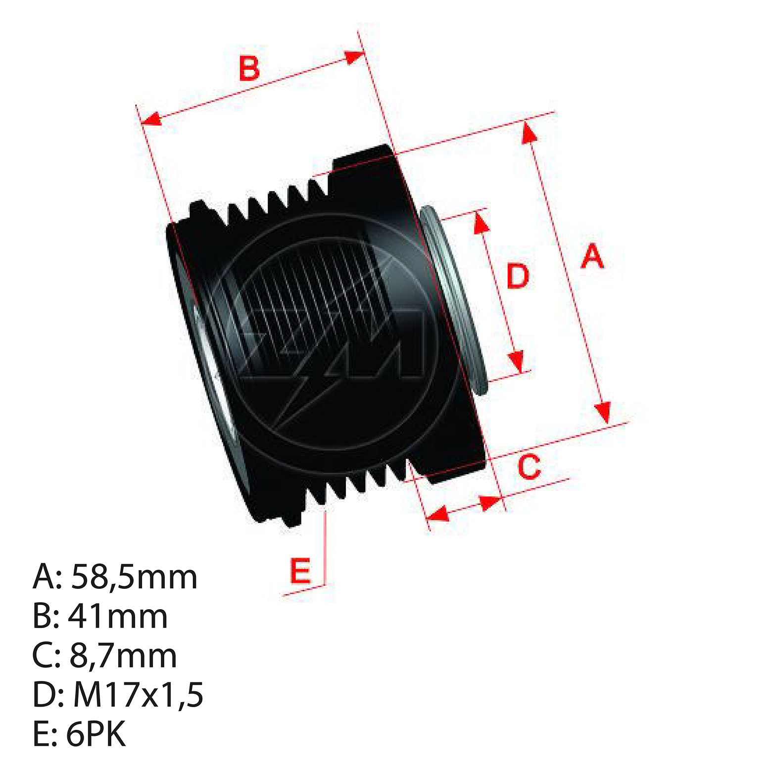 Polia OAP ZM 96.005.87 ZM 9600587