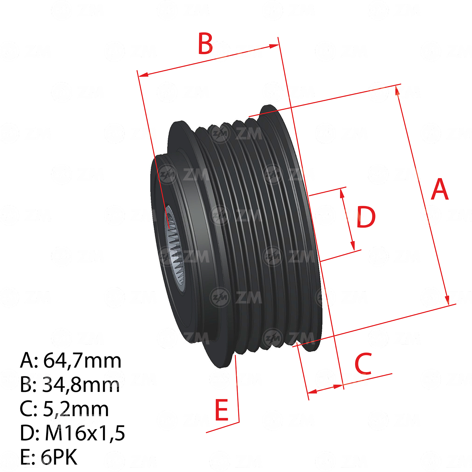 Polia OAP ZM 96.008.07 ZM 9600807