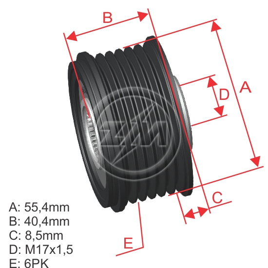 Polia OAP ZM 96.010.01 ZM 9601001