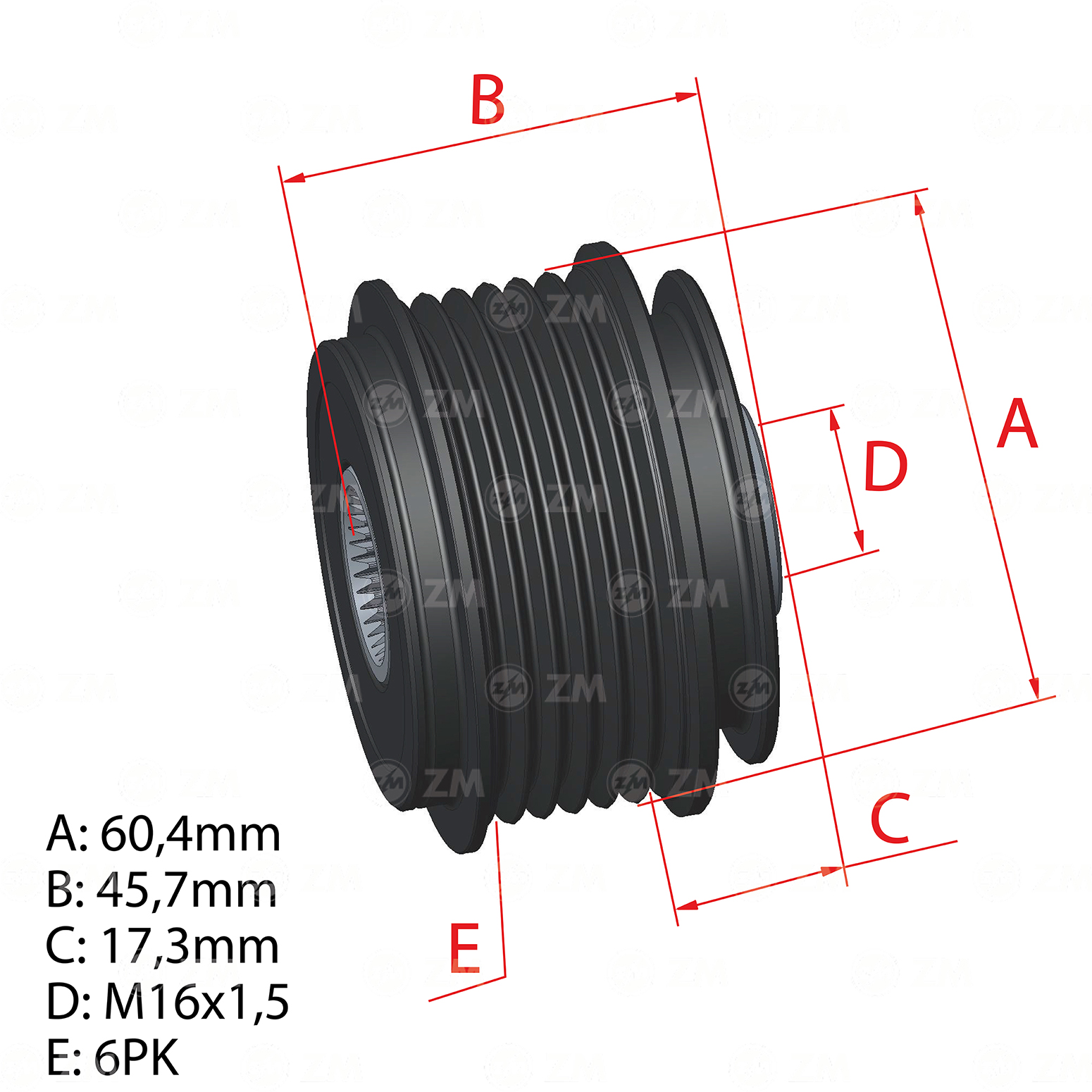 Polia OAP ZM 96.012.38 ZM 9601238