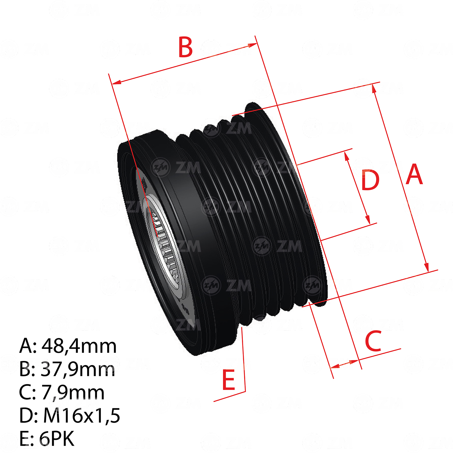Polia OAP ZM 96.012.42 ZM 9601242