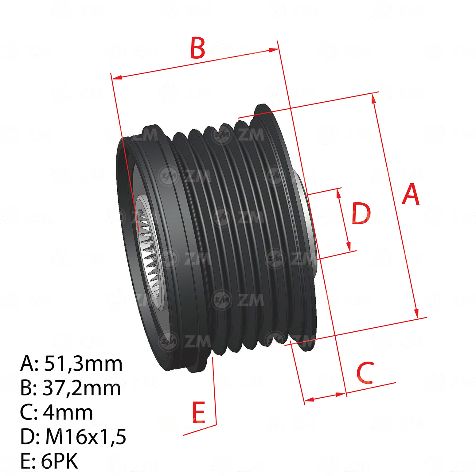 Polia OAP ZM 96.012.48 ZM 9601248