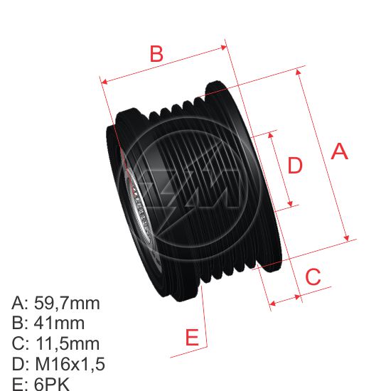 Polia OAP ZM 96.012.81 ZM 9601281