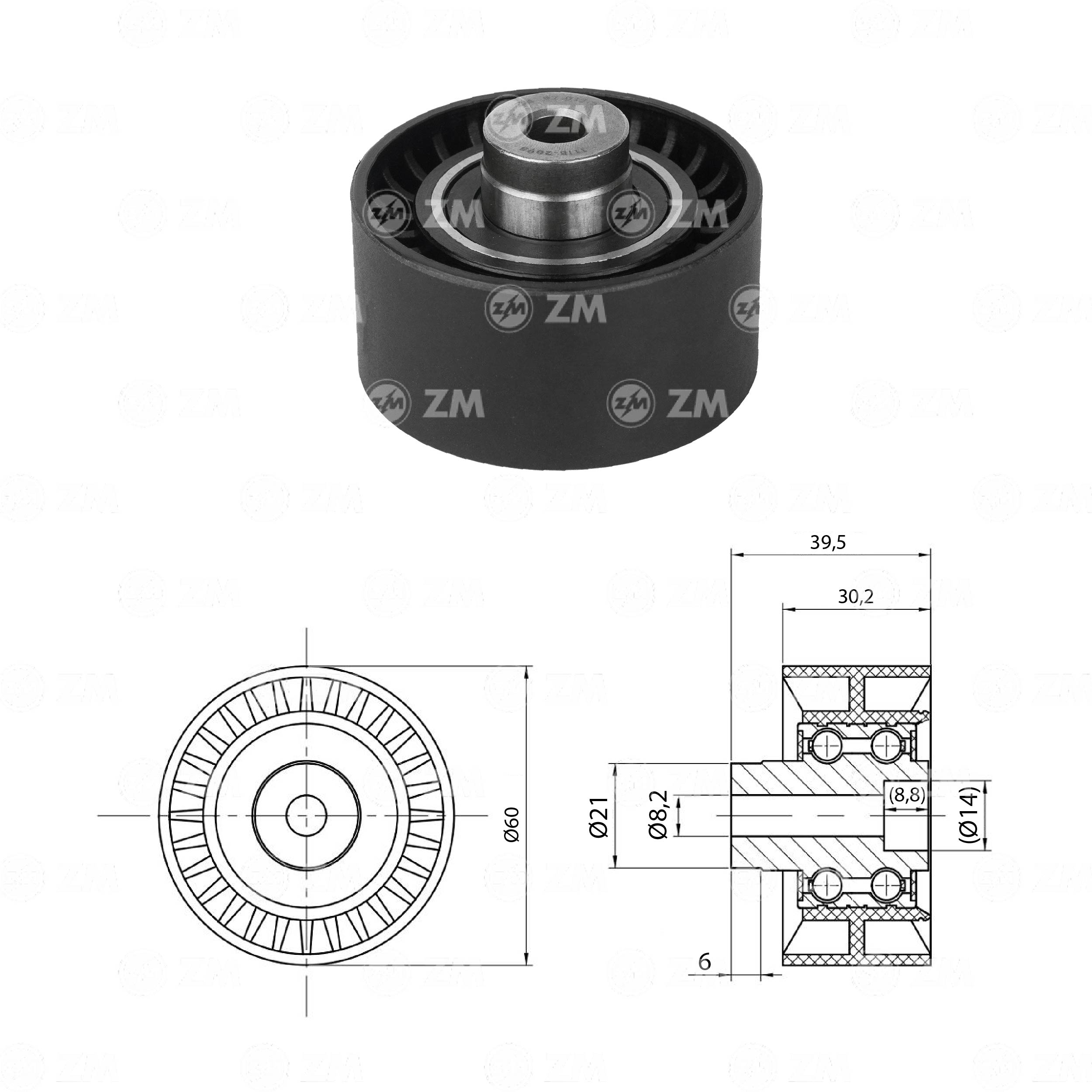 ZM 97.012.51 - Polia Guia ZM 9701251