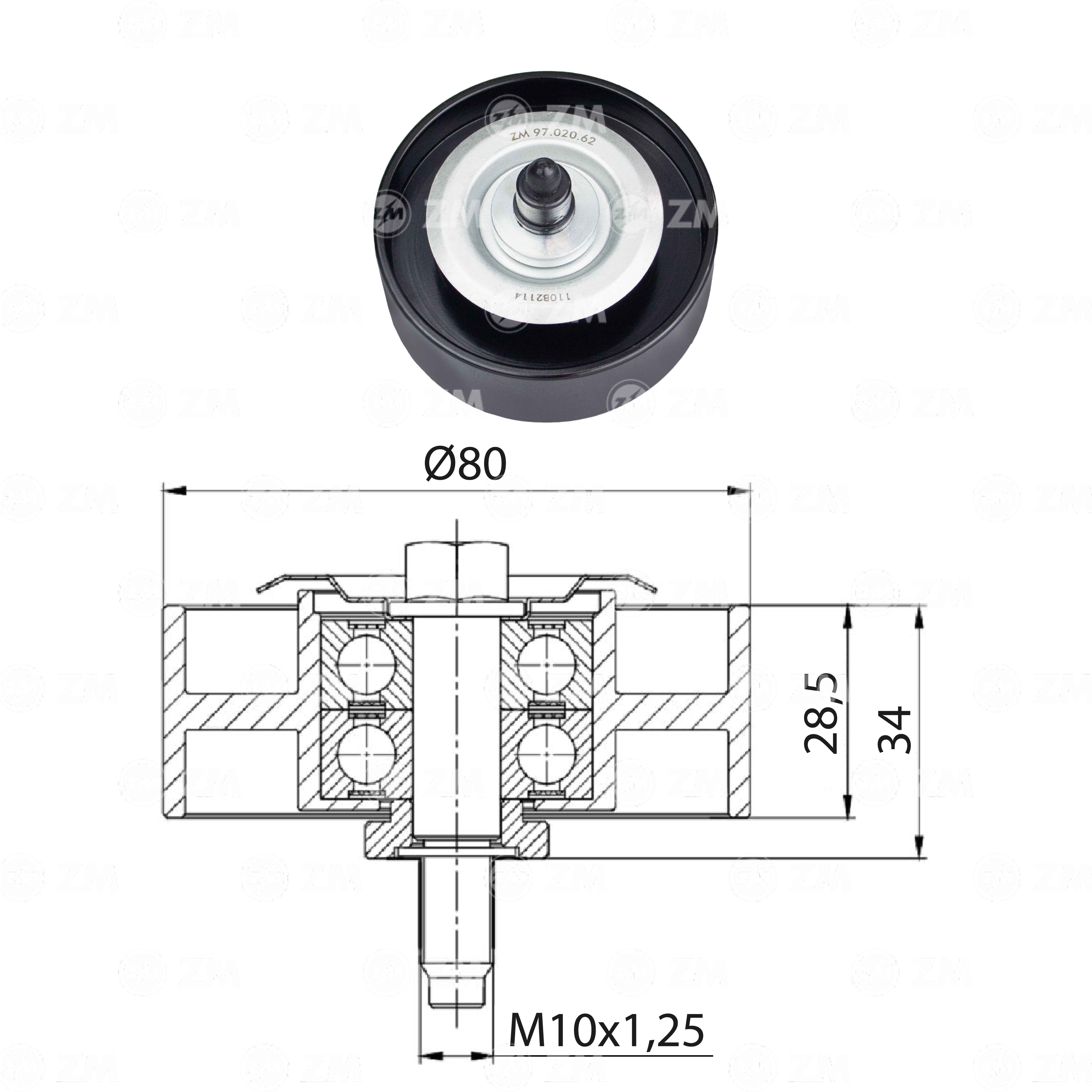 ZM 97.020.62 - Polia Guia ZM 9702062
