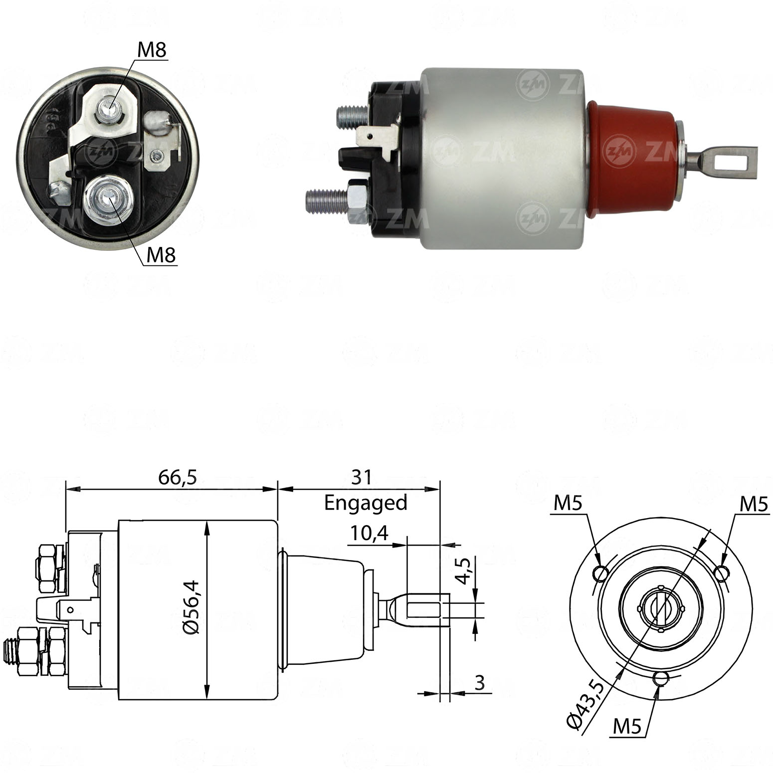 Relé de Partida ZM 975 ZM 975