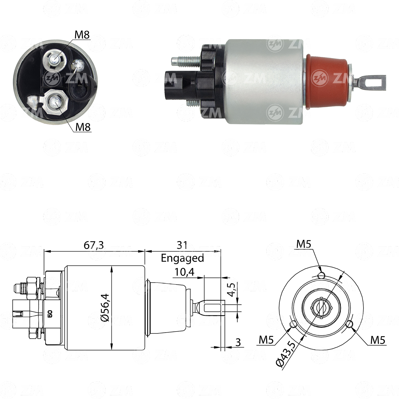 Relé de Partida ZM 979 ZM 979