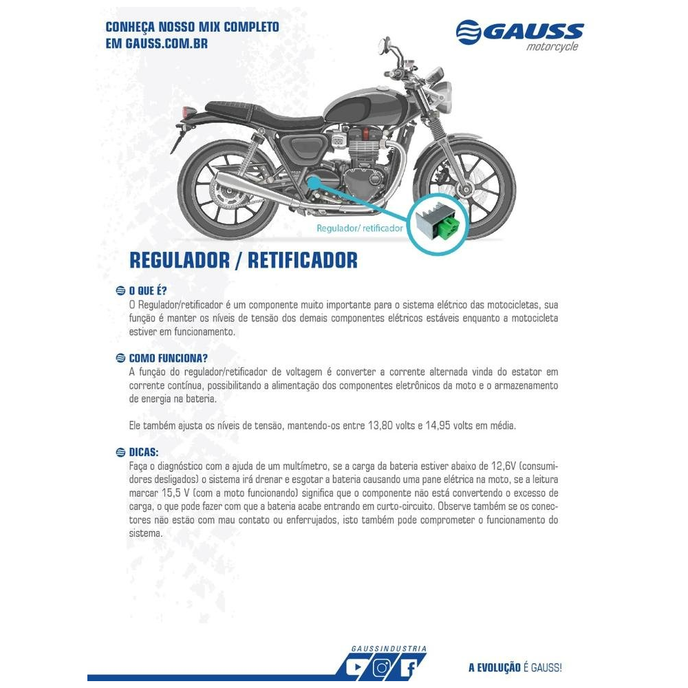 REGULADOR RETIFICADOR 12V
