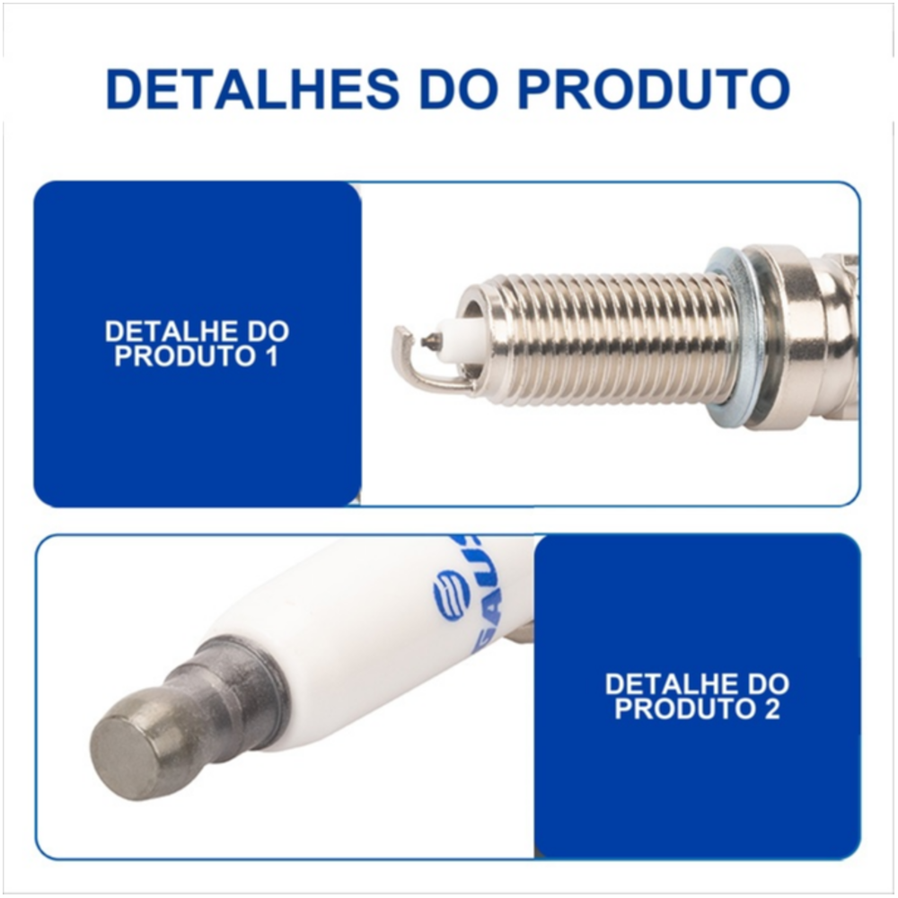 VELA DE IGNIÇÃO - GV7R65P-08 PLATINA