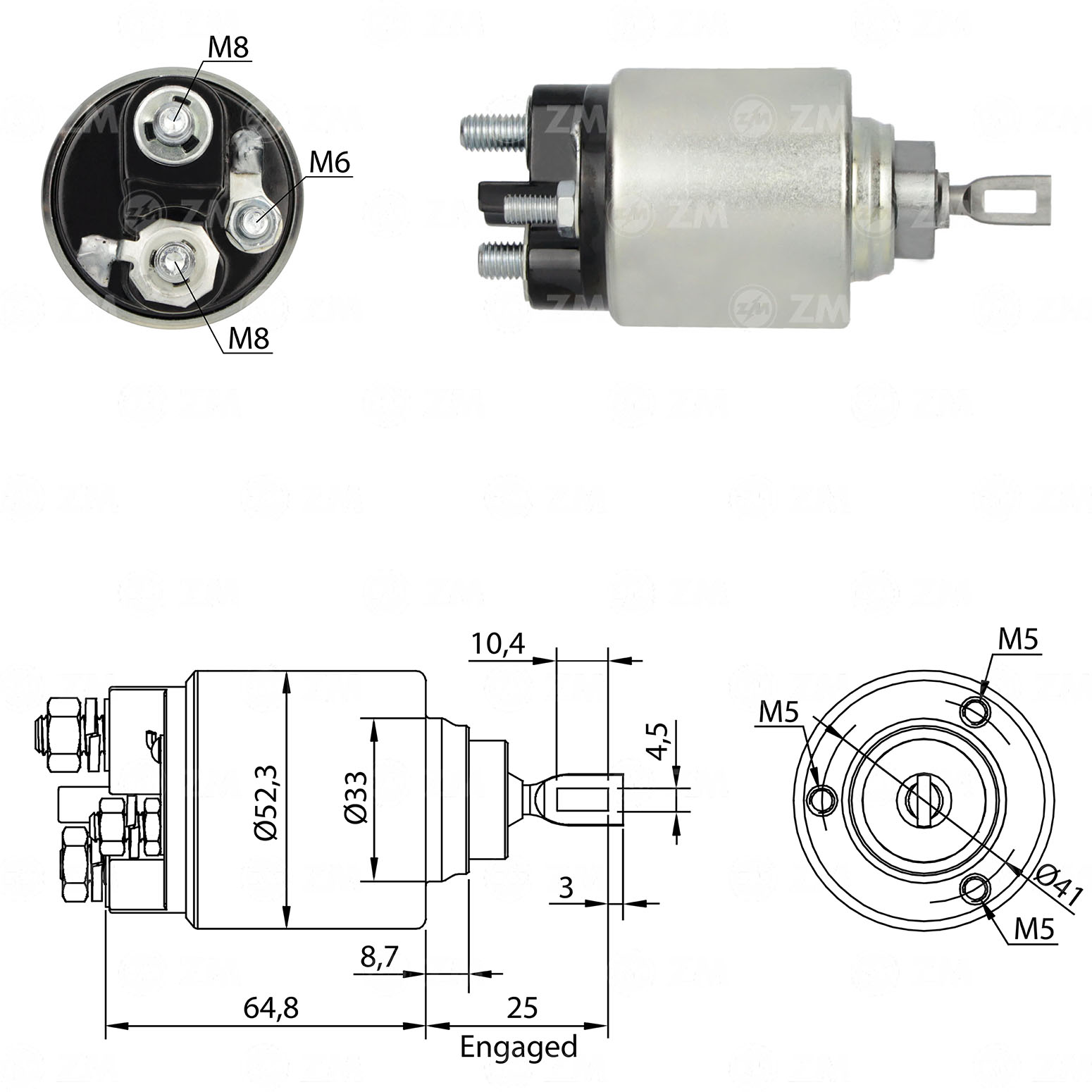 Relé de Partida ZM 1-371 ZM 1371