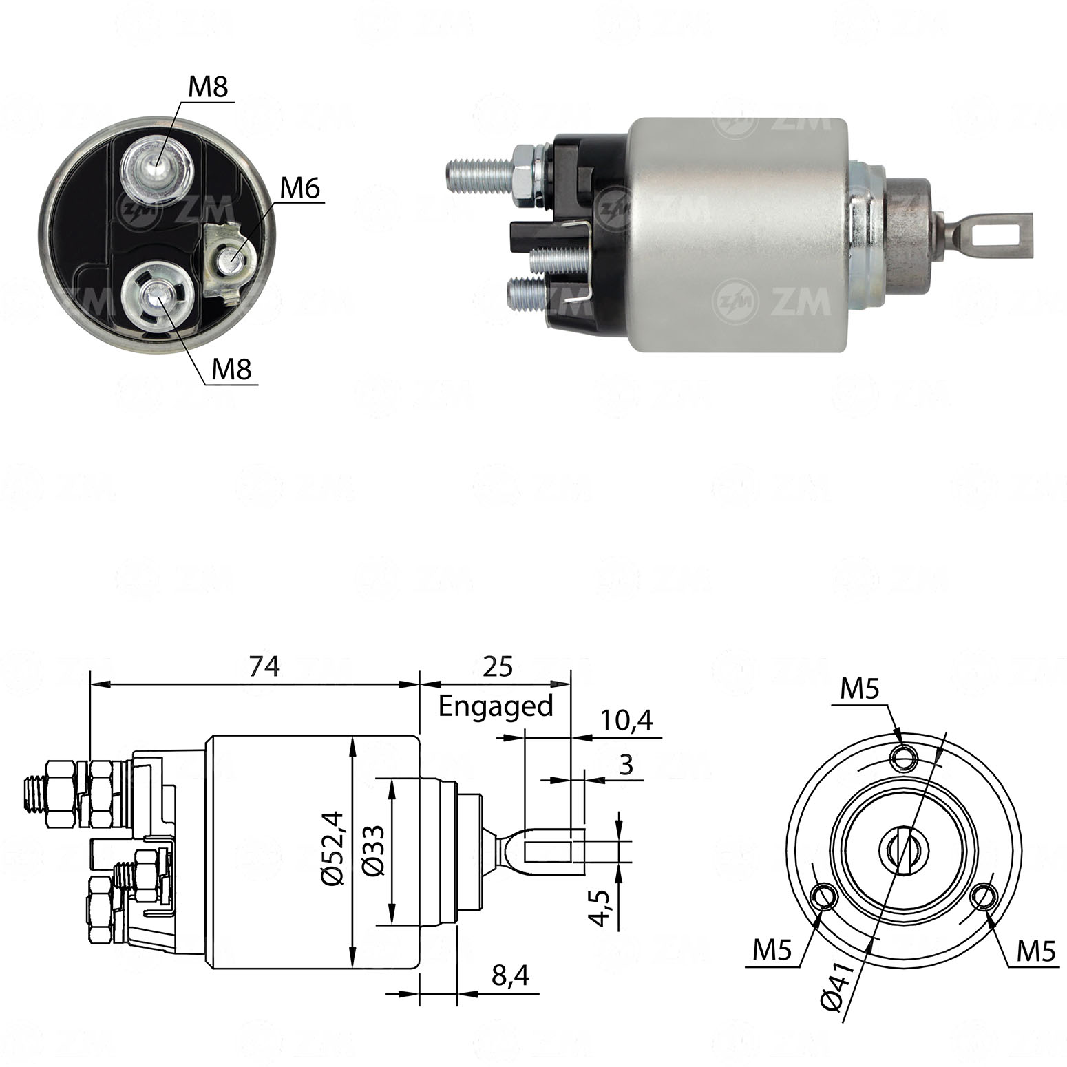 Relé de Partida ZM 1-381 ZM 1381