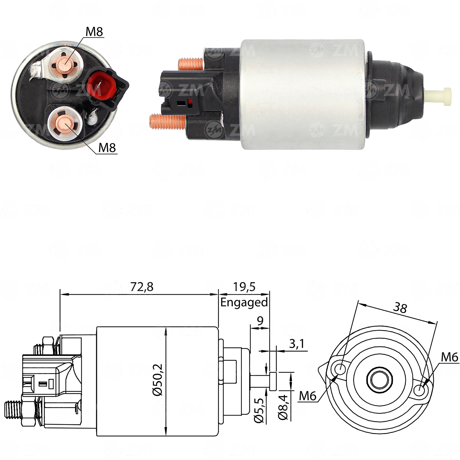 Relé de Partida ZM 1-392 ZM 1392