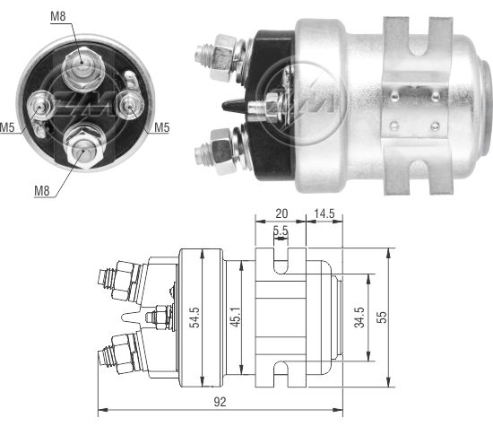 Relé auxiliar de partida ZM 1-403 ZM 1403