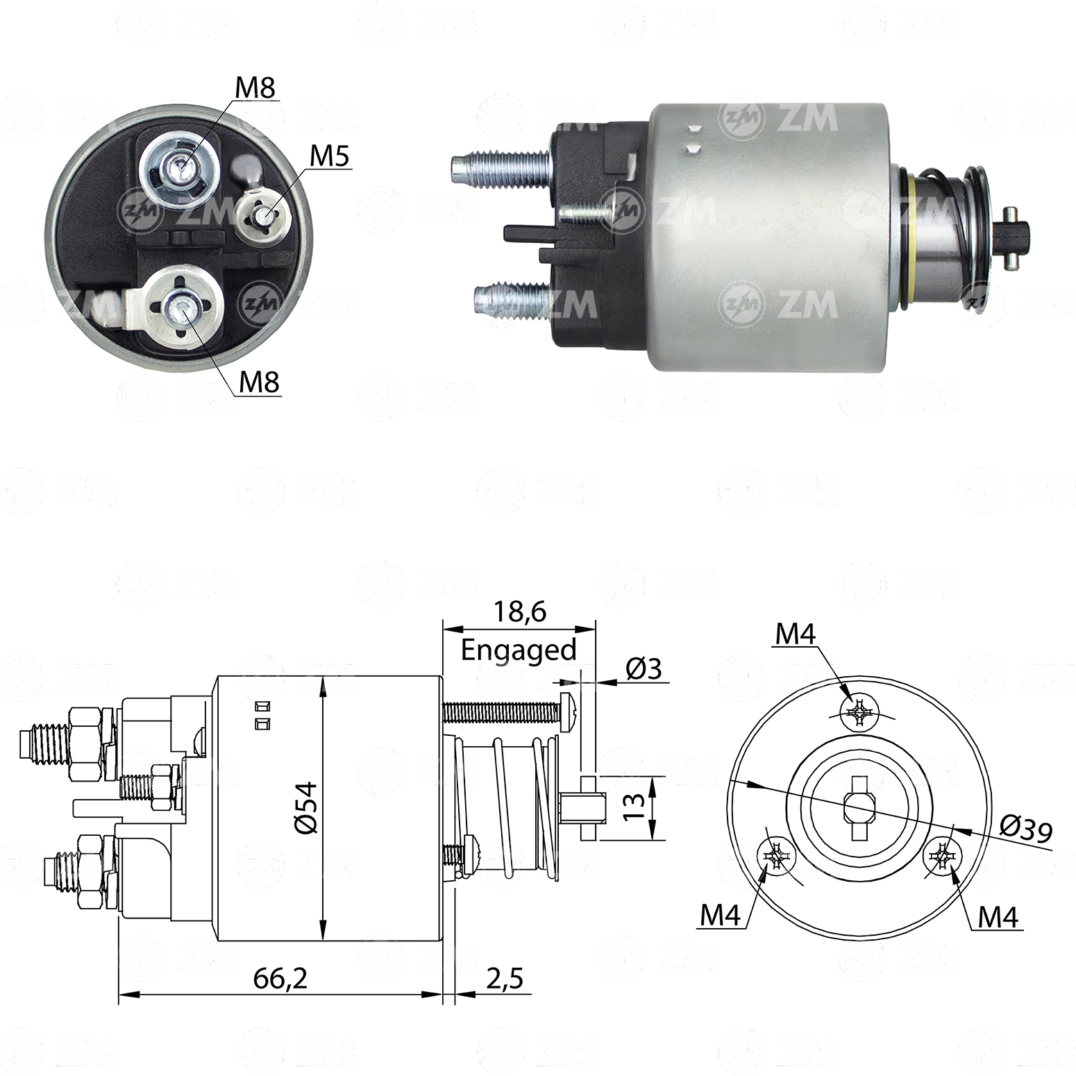 Relé de Partida ZM 1-496 ZM 1496