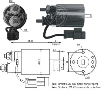 Relé de Partida ZM 1-585 ZM 1585
