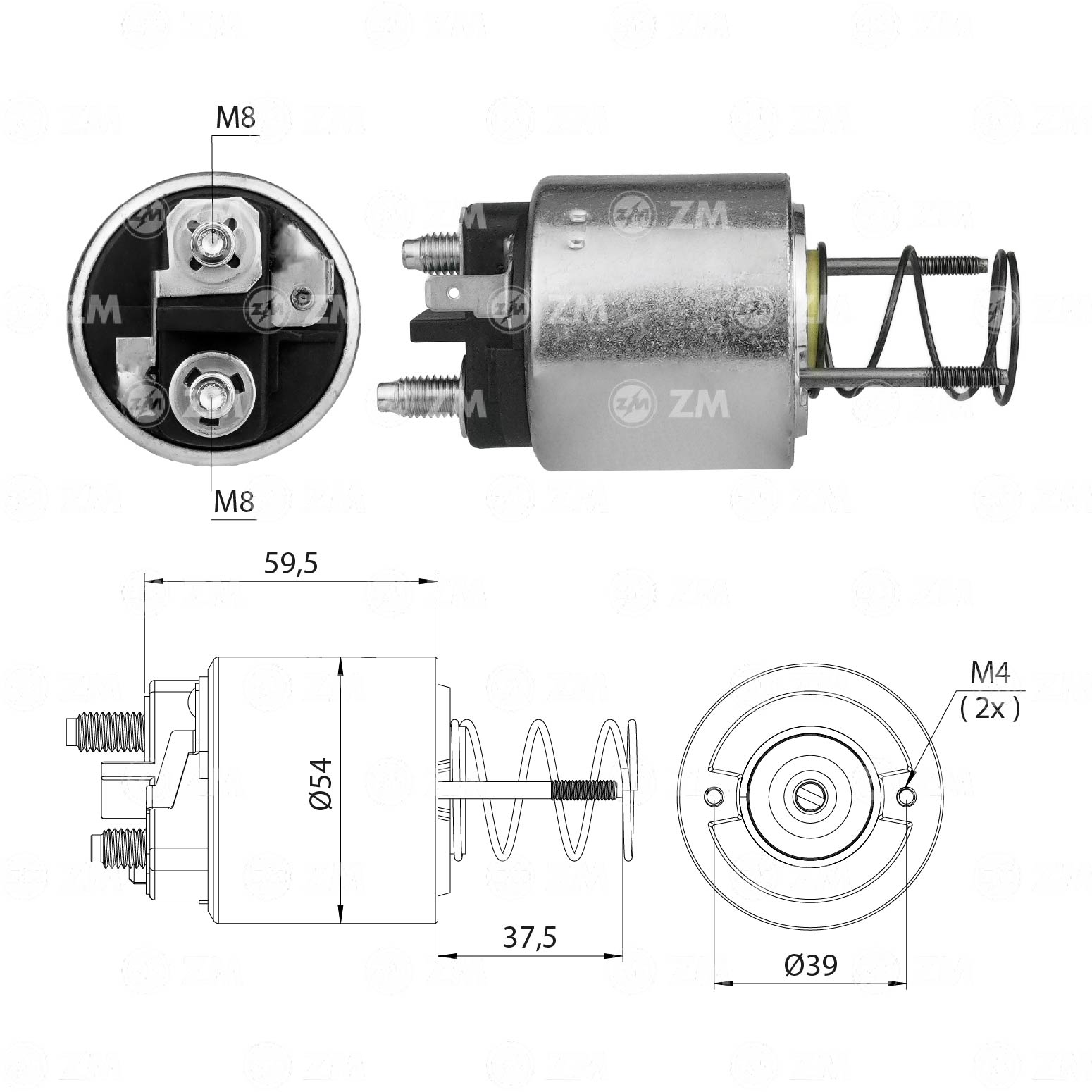 Relé de Partida ZM 1-594 ZM 1594