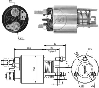 Relé de Partida ZM 1-595 ZM 1595