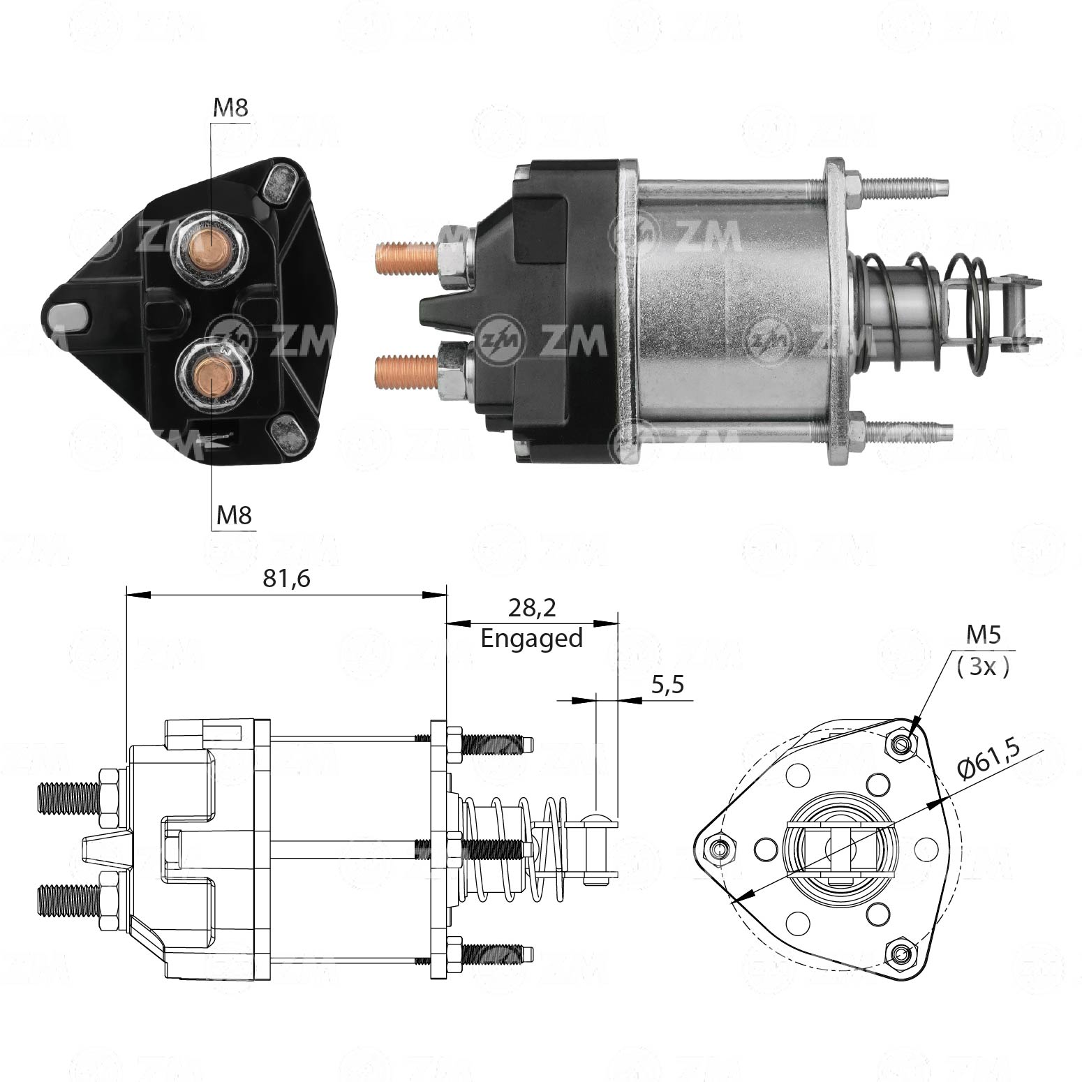 Relé de Partida ZM 1-650 ZM 1650
