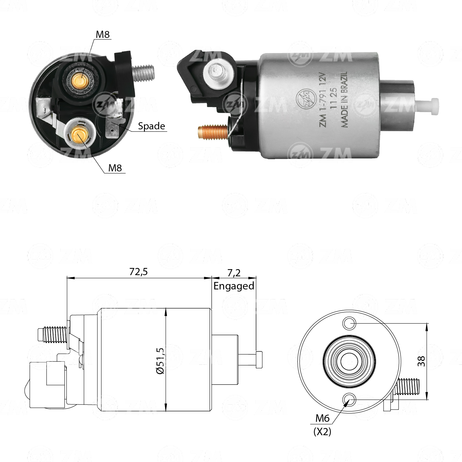 Relé de Partida ZM 1-791 ZM 1791