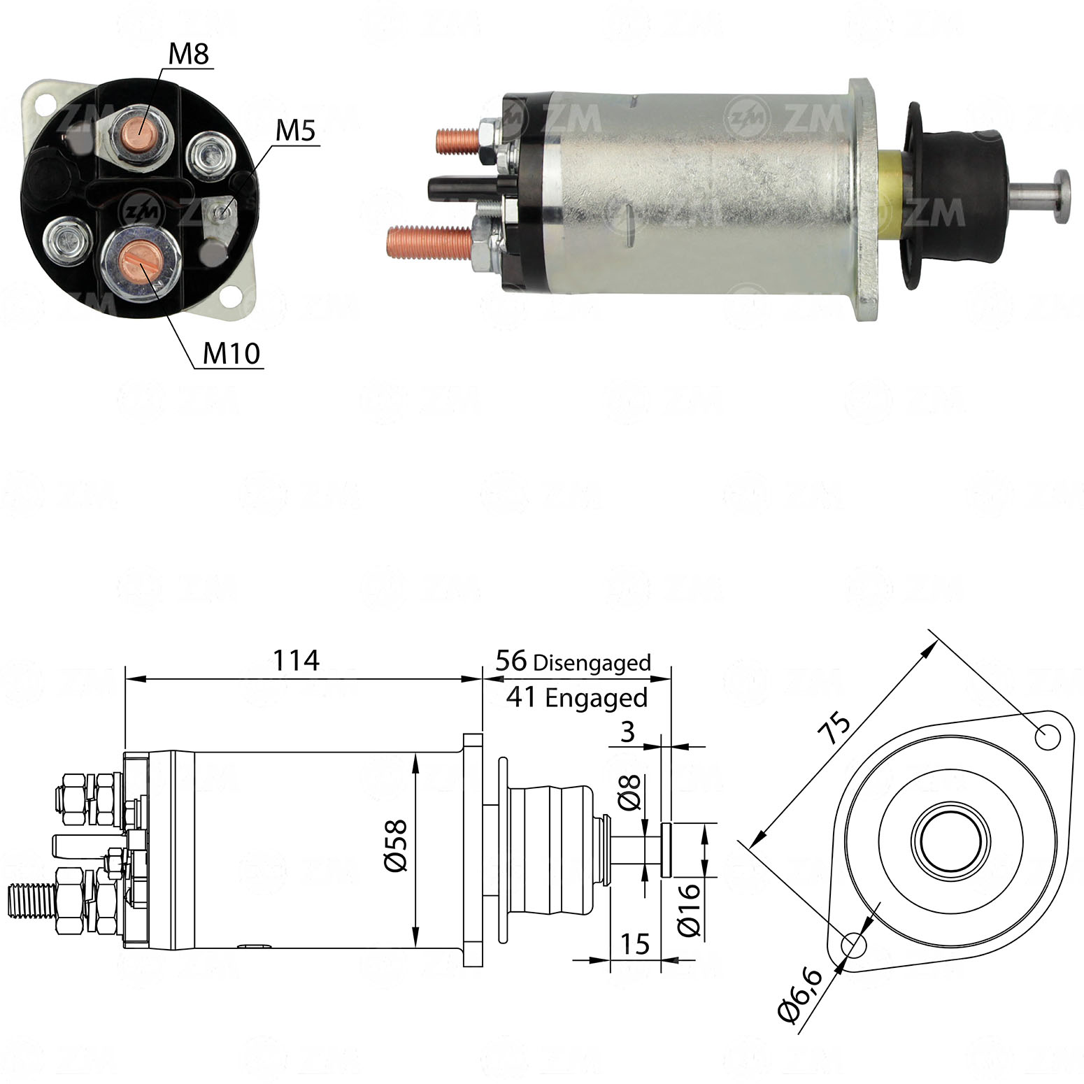 Relé de Partida ZM 1-818 ZM 1818
