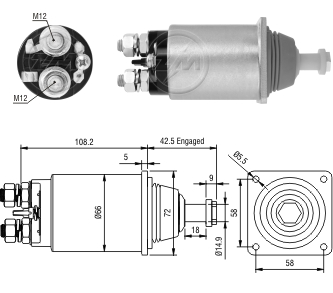 Relé de Partida ZM 1-833 ZM 1833