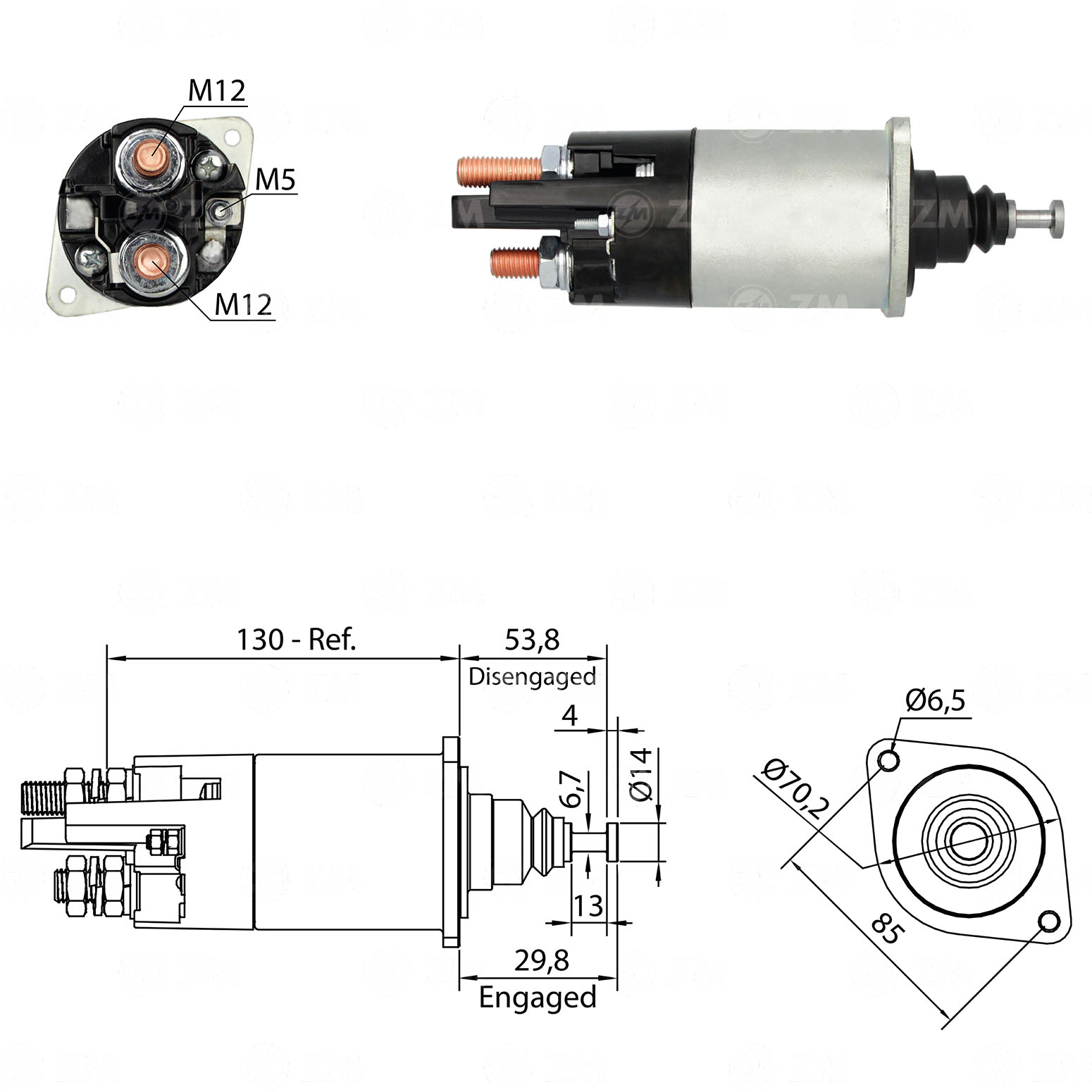 Relé de Partida ZM 1-840 ZM 1840